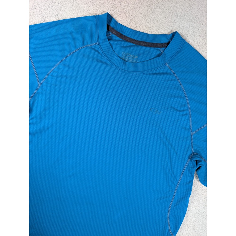 Outdoor Research Echo Short Sleeve Tee Blue Mens Medium Hiking Running Shirt